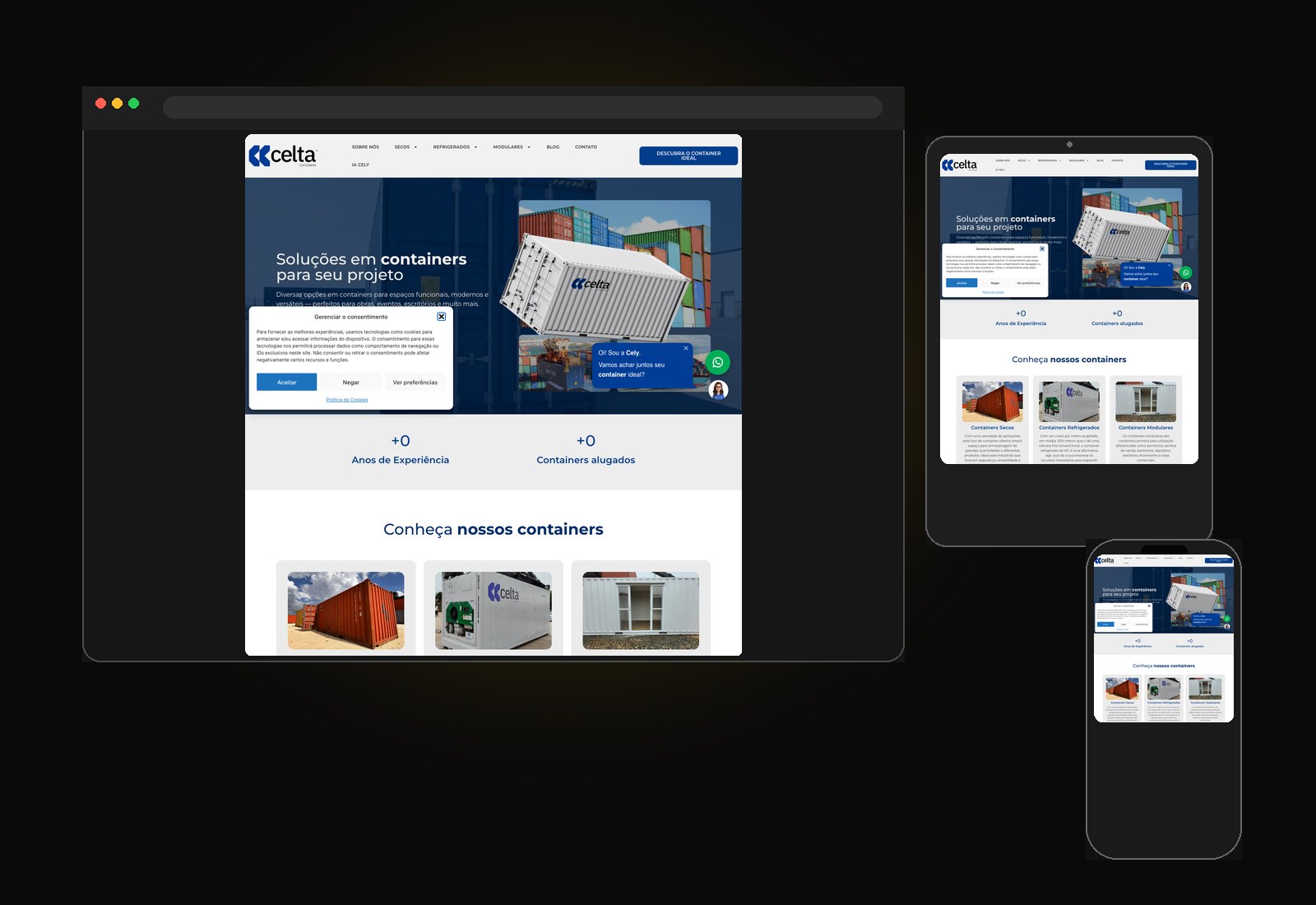 Celta Containers — Site institucional