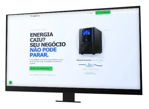 Site PowerUps em um monitor