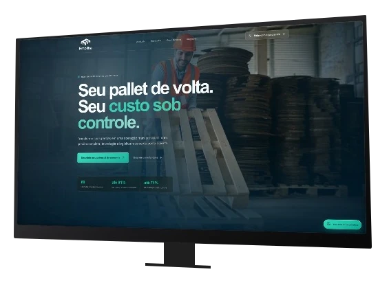 Site Empilha em um monitor