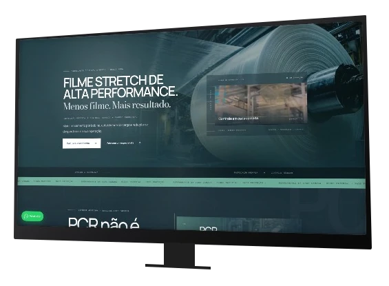 Site Fortex em um monitor