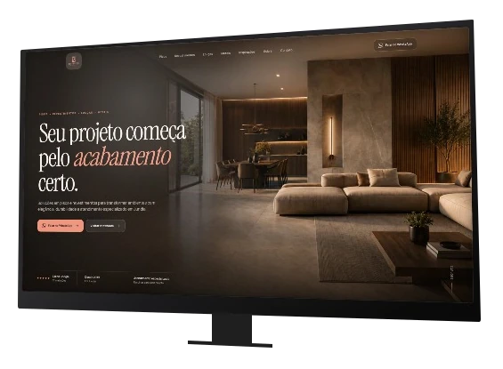 Site Bortolucci em um monitor