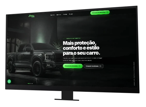 Site Maskara Film em um monitor