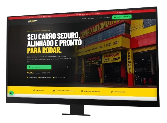 Site Oficina Quatro Rodas em um monitor